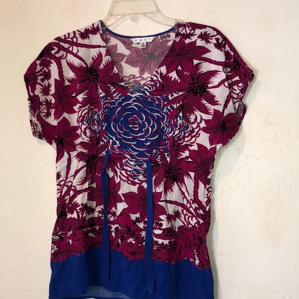 CAbi Style #193 Floral Toe Waist Size Small